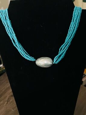 Turquoise beaded necklace